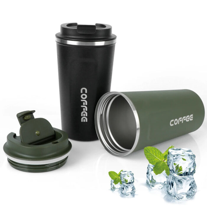 Thermo Cafe Double Stainless Steel Coffee Mug for Tea Water Coffee 380/510ML Leak_Proof Travel Thermo Cup Car Thermos Mug - Image 1