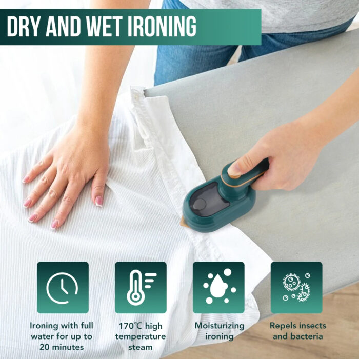 Portable Mini Ironing Machine 180°Rotatable Handheld Steam Iron - Image 2