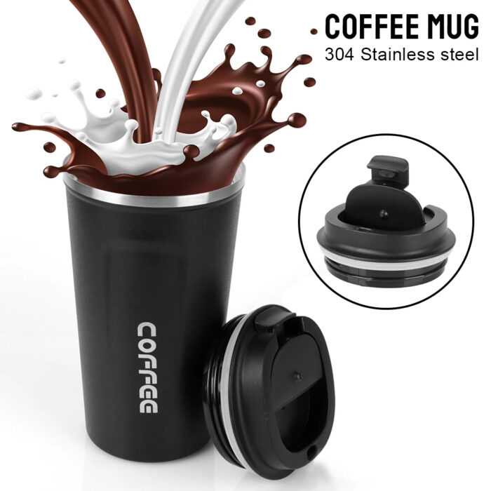 Thermo Cafe Double Stainless Steel Coffee Mug for Tea Water Coffee 380/510ML Leak_Proof Travel Thermo Cup Car Thermos Mug - Image 4