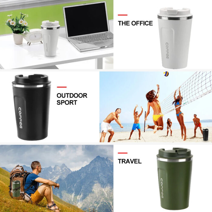 Thermo Cafe Double Stainless Steel Coffee Mug for Tea Water Coffee 380/510ML Leak_Proof Travel Thermo Cup Car Thermos Mug - Image 5