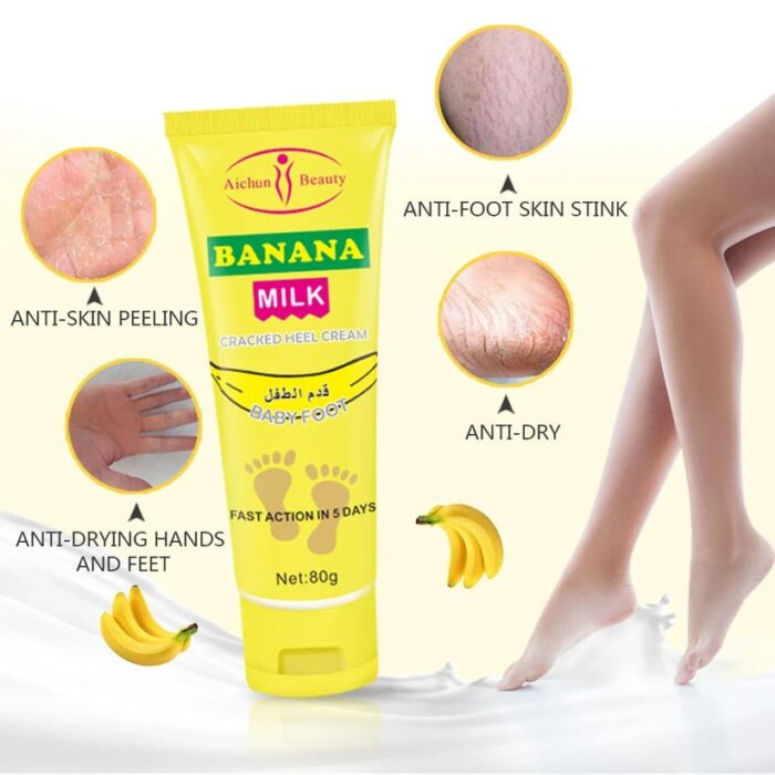 Banana Milk Extract Cracked Foot Massage Cream 80 GM - Image 1