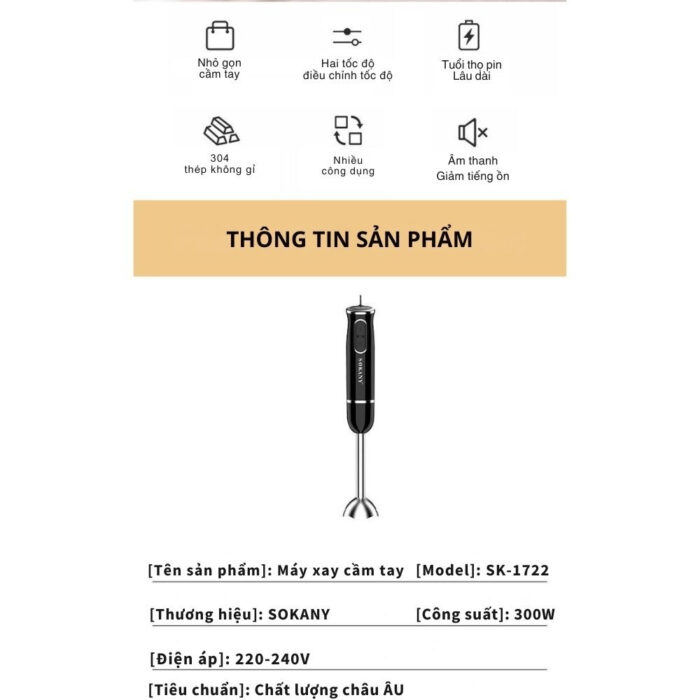 SOAKNY Hand Blender 300W+ - Image 2